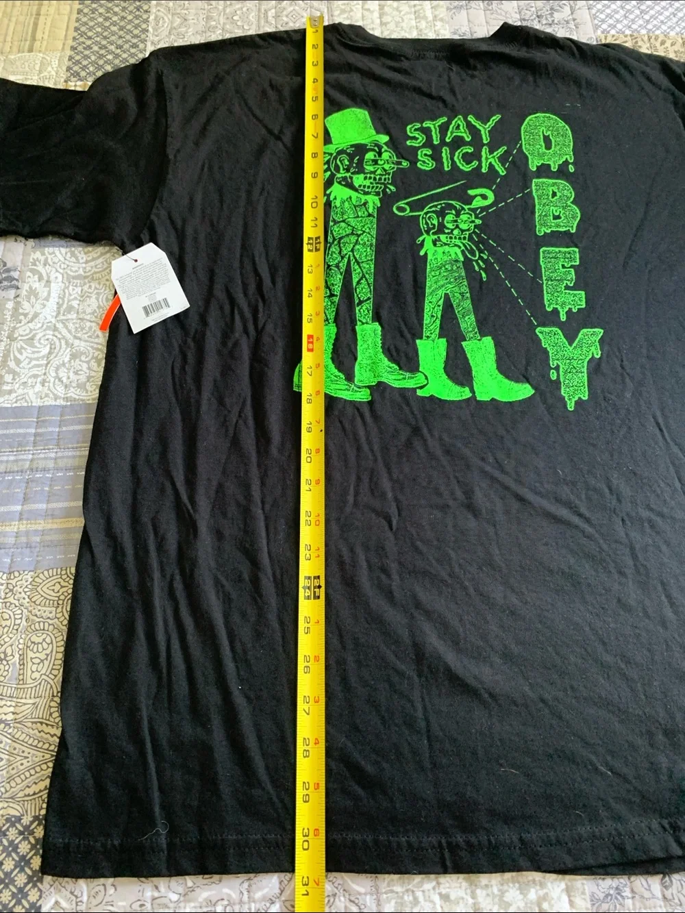 Obey Black 'Stay Sick' Short Sleeve Graphic Tee - Picture 9 of 9